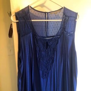 Stitch Fix Blue Textured Tank Top